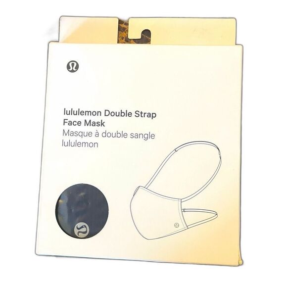 LULULEMON double strap face mask 1 pk ONE SIZE BLACK NEW IN PACKAGE - Picture 2 of 4